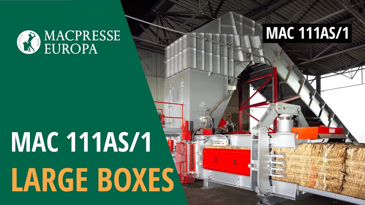 Recycling Paper  Mac 111AS/1 in Macpresse balers