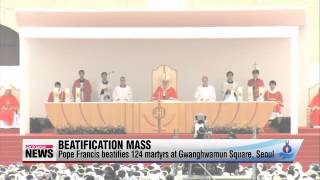 Around one million watch as Pope Francis beatifies 124 Korean martyrs in Seoul
