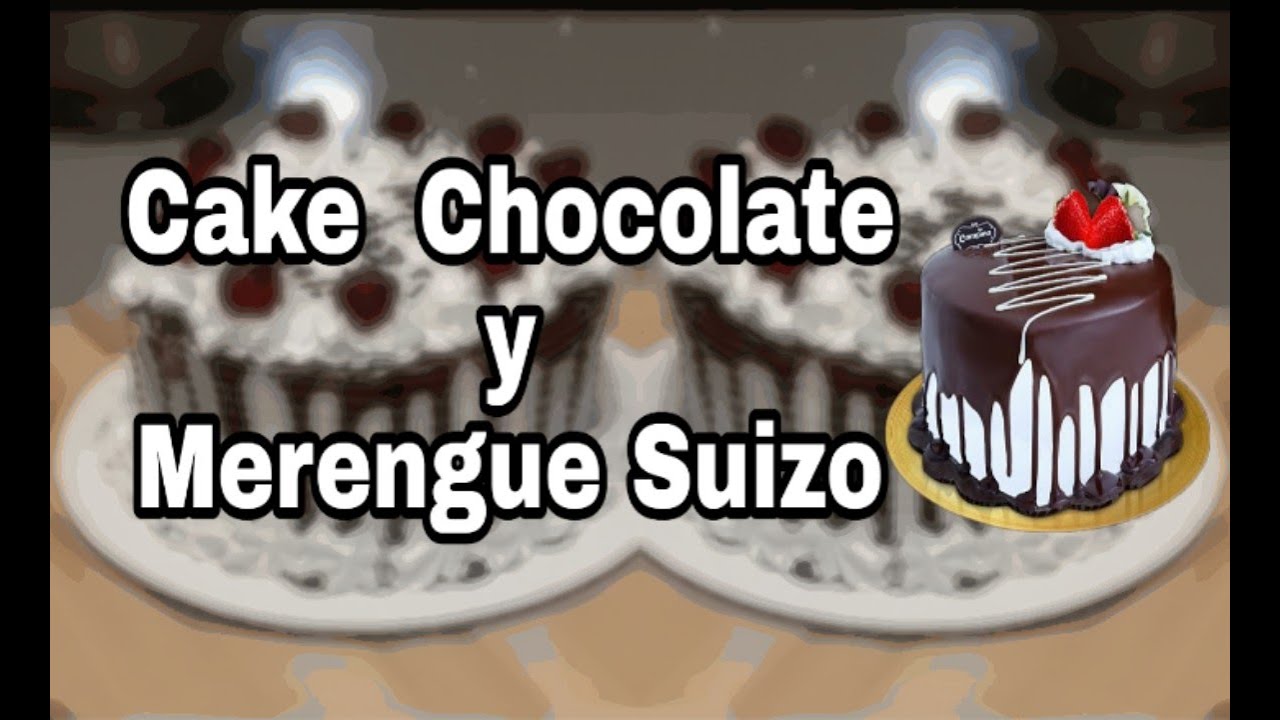 Como decorar pastel redondo con merengue y chocolate.