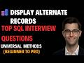 Display Alternate Records in SQL | TOP SQL Interview Question #sqlinterviewquestions