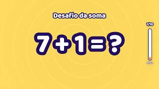 Quiz da Soma Nível 1 - Matemática (1º ano) | Parte 1 screenshot 1