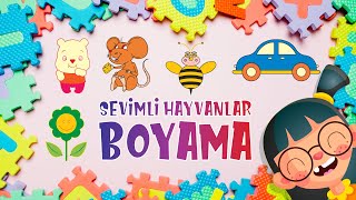 Haydi Sevimli Fare, Araba, Ayıcık, Çiçek ve Arı Boyama yapalım. | Tiny Kids #boyamakitabı screenshot 4