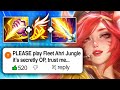 A youtube comment told me ahri jungle is secretly op with fleet footwork so i tried it