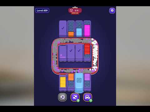 LOOP SORT Game, SUPER HARD Level 609 Solution