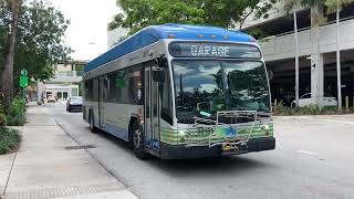 Miami-Dade Transit Metrobus 183 & Garage Departure, Aventura Mall, New Flyer XN40 & Gillig BRT 40'