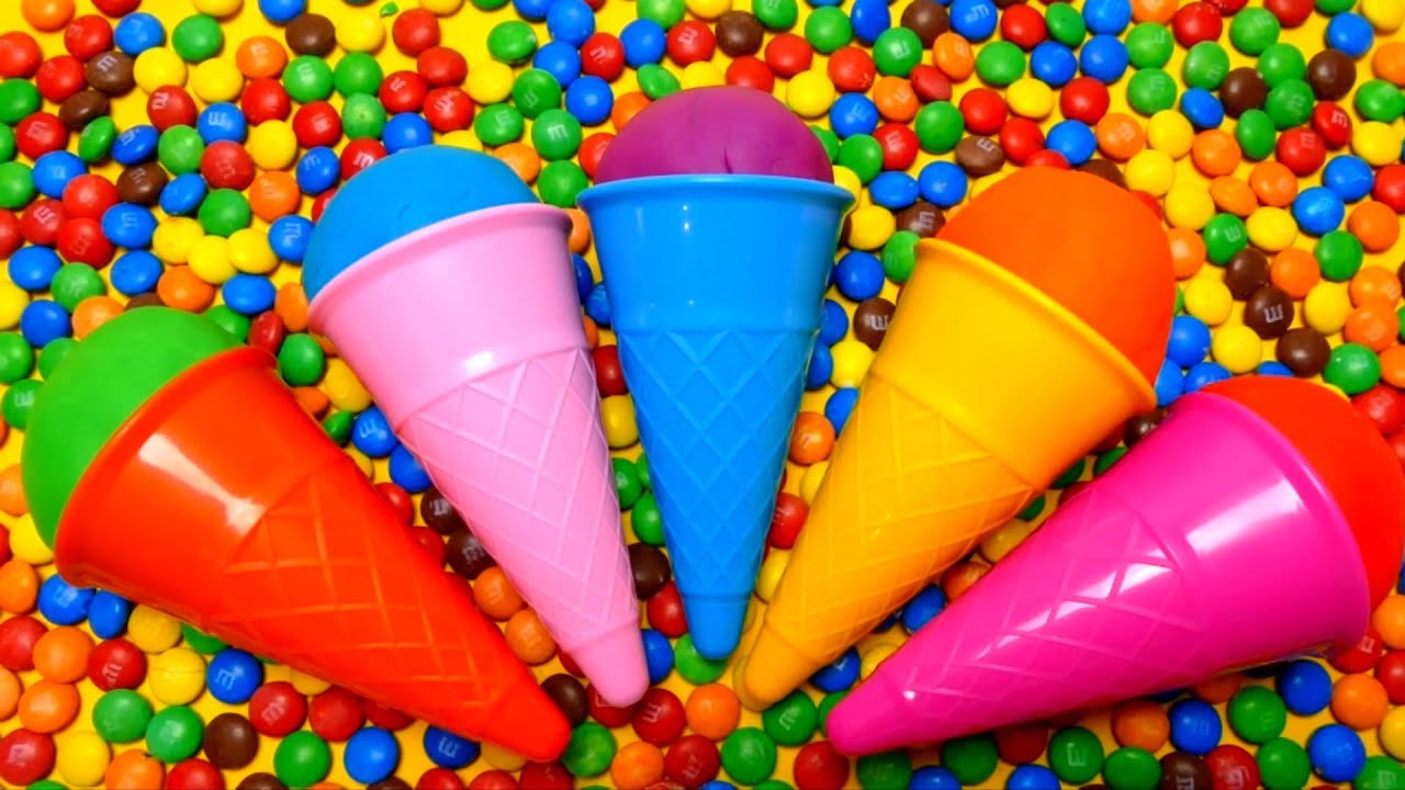 Play-Doh Ice Cream Cones with Surprise Toys & M&M's