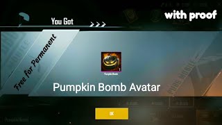 Pumpkin Bomb Avatar free for Permanent for All PUBG Players screenshot 5