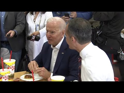Joe Biden greets local residents at Pico-Union King Taco ABC7