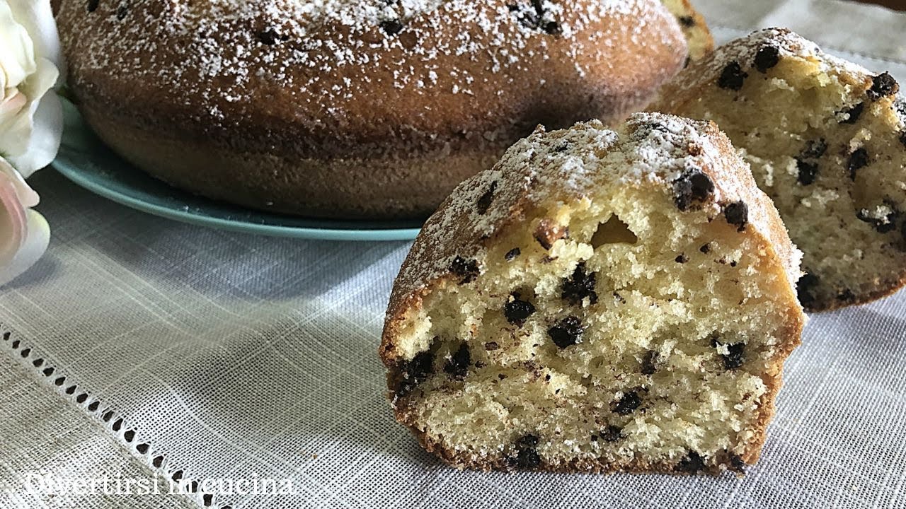 Ciambella allo yogurt e gocce di cioccolato che non affondano con Nonna Teresa