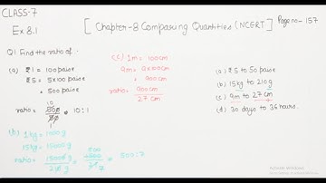 Class 7 Question 1 Ex- 8.1- Comparing Quantities - Chapter 8 Maths Class 7- NCERT
