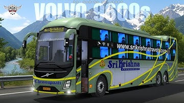 Sri Krishna Travels of Volvo 9600 sleeper bus mod - Driving | Bus Simulator Indonesia | BSI Gaming 