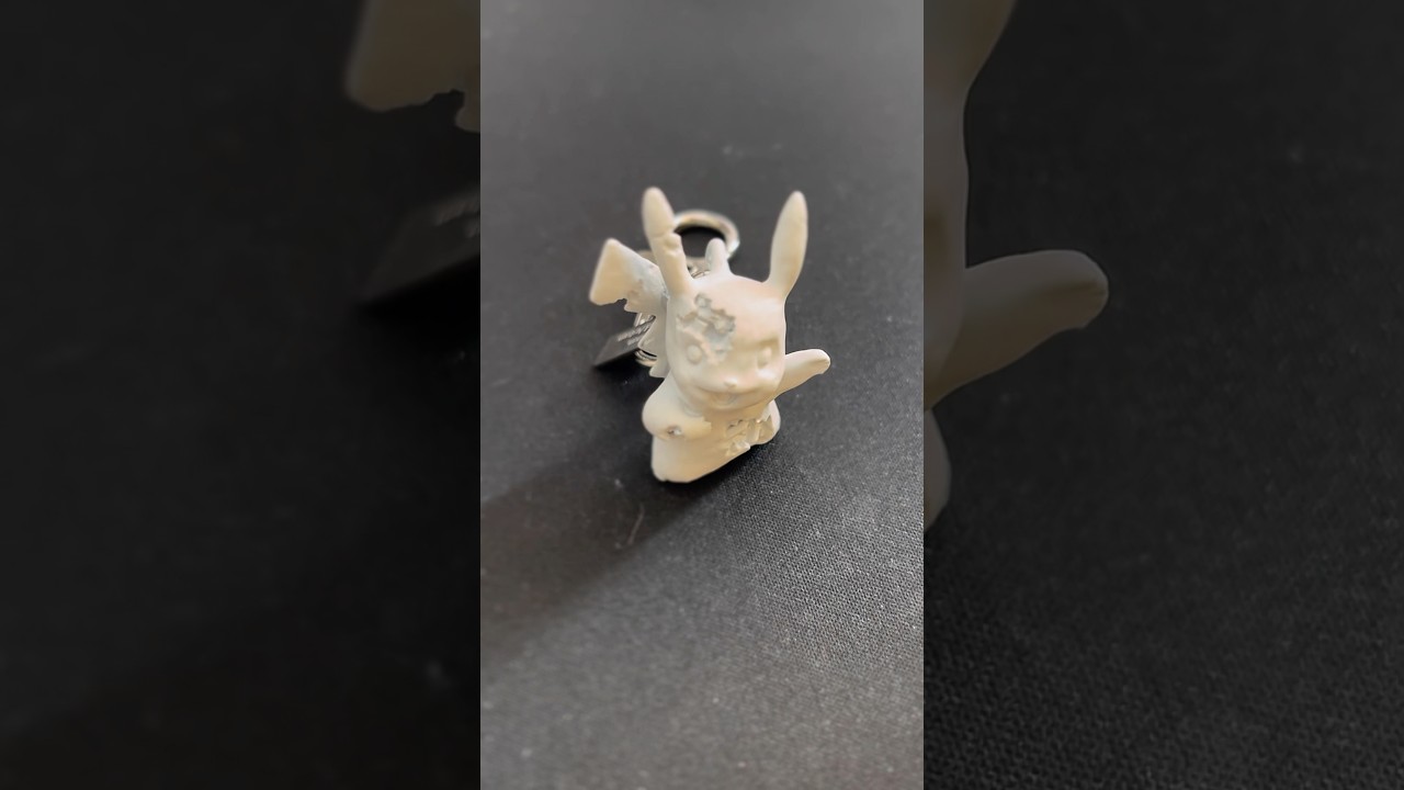 Pokemon x Daniel Arsham Pikachu Keychain Details - YouTube