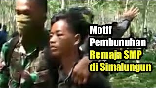 Motif Pembunuhan Remaja Smp Di Simalungun, Seorang Pelaku Ternyata Masih Di Bawah Umur