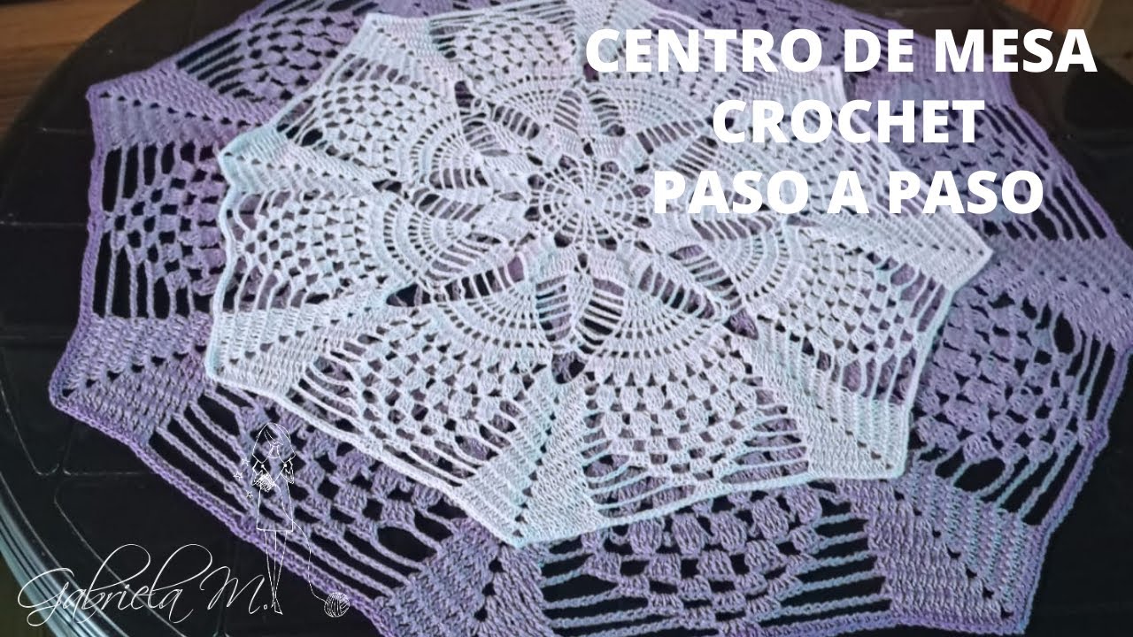 Centro de mesa con dibujos en crochet paso a paso 😍 🥰 😘