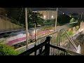 Fast Train Through Mishawum Station Startling the Kiddos
