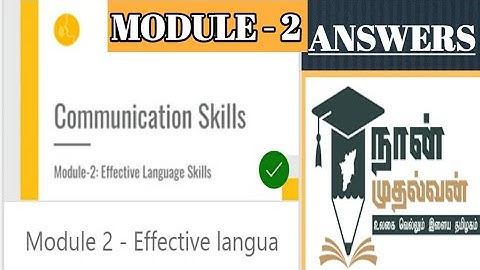 Communication Skills / Effective language skills ( Module 2 ) / 2nd year/ Answers