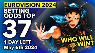 🏆 Who will be the WINNER of EUROVISION 2024? | Betting Odds TOP 37 (May 6th - 1 day to go)