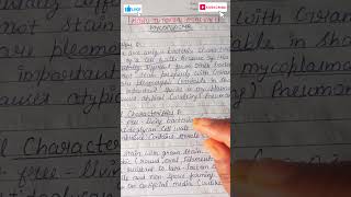 Mycoplasma in 45 Seconds | Smallest Bacteria Without Cell Wall | Microbiology Quick Revision #dmlt