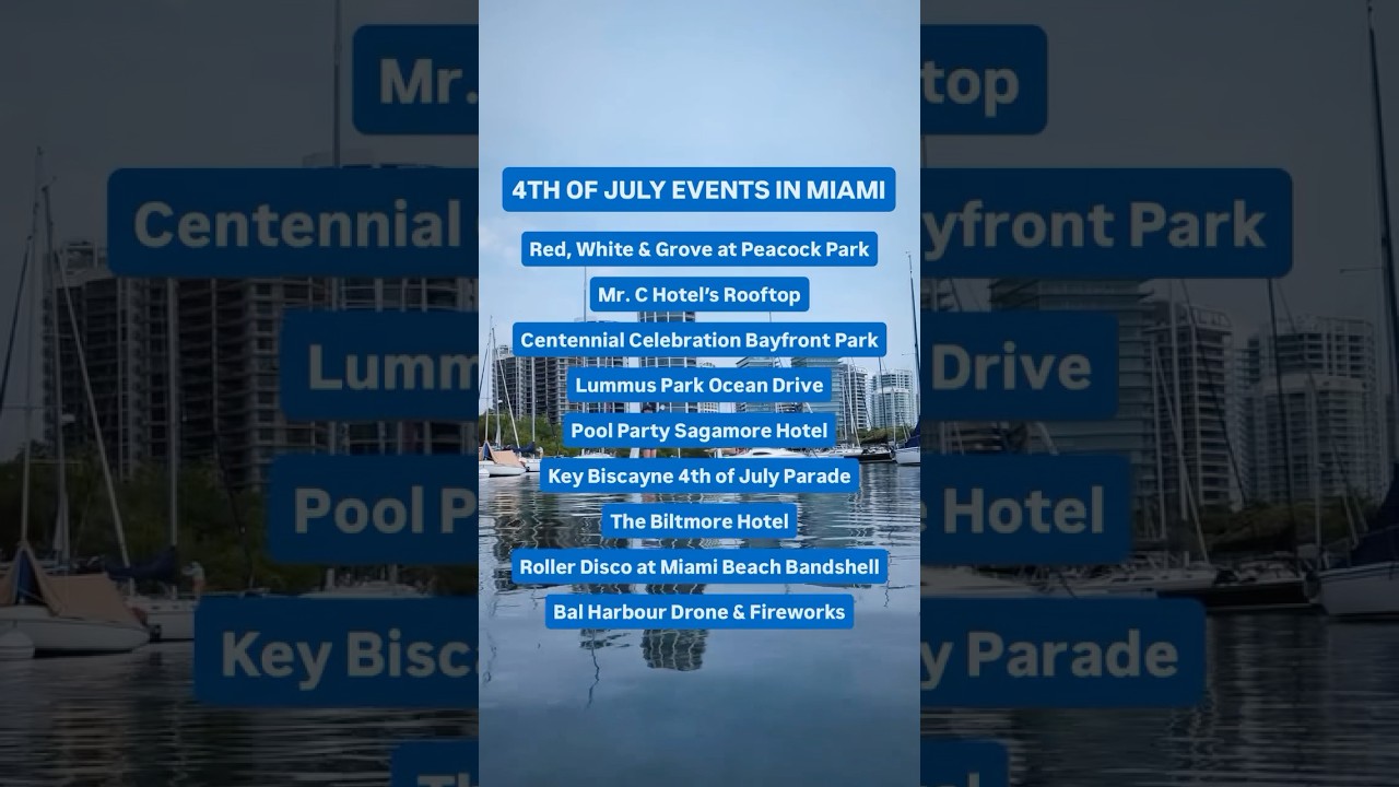 💥4th of July Events & Fireworks in Miami | Waterfront Living Miami🌴