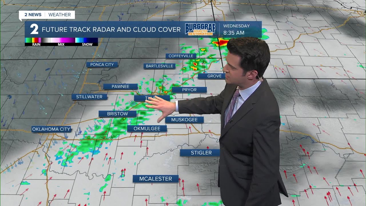 More scattered storms Wednesday - YouTube