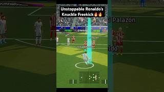 Unstoppable Ronaldo’s Knuckle Freekick🔥🔥#shorts #efootball #pes  #ronaldo