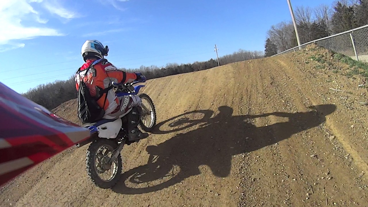 Dirt biking at Finger Lakes MX Track Columbia MO 2017 02 22 Luke 6