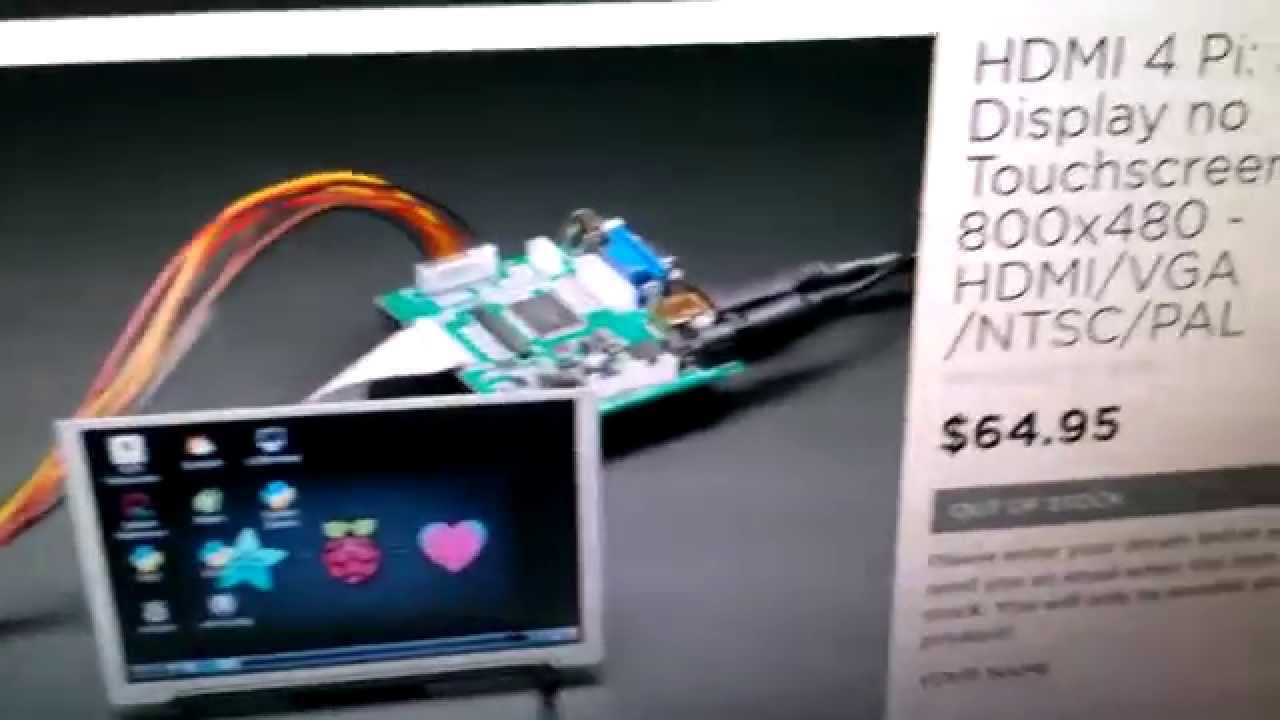 adafruit LCD Panel 1678 Review - 5 inch HDMI/VGA/RCA Composite - YouTube