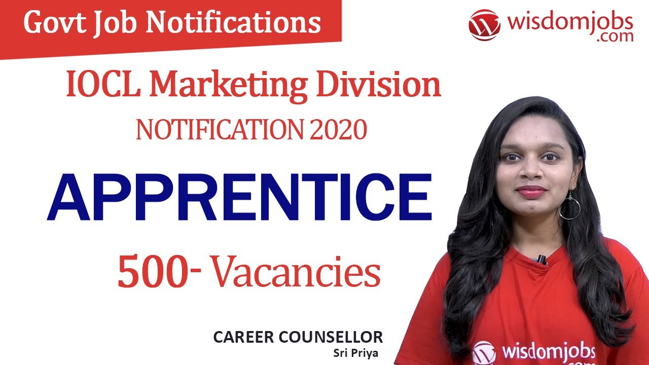 IOCL Marketing Division 2020 Recruitment | 500 Apprentice Vacancies @Wisdom Jobs