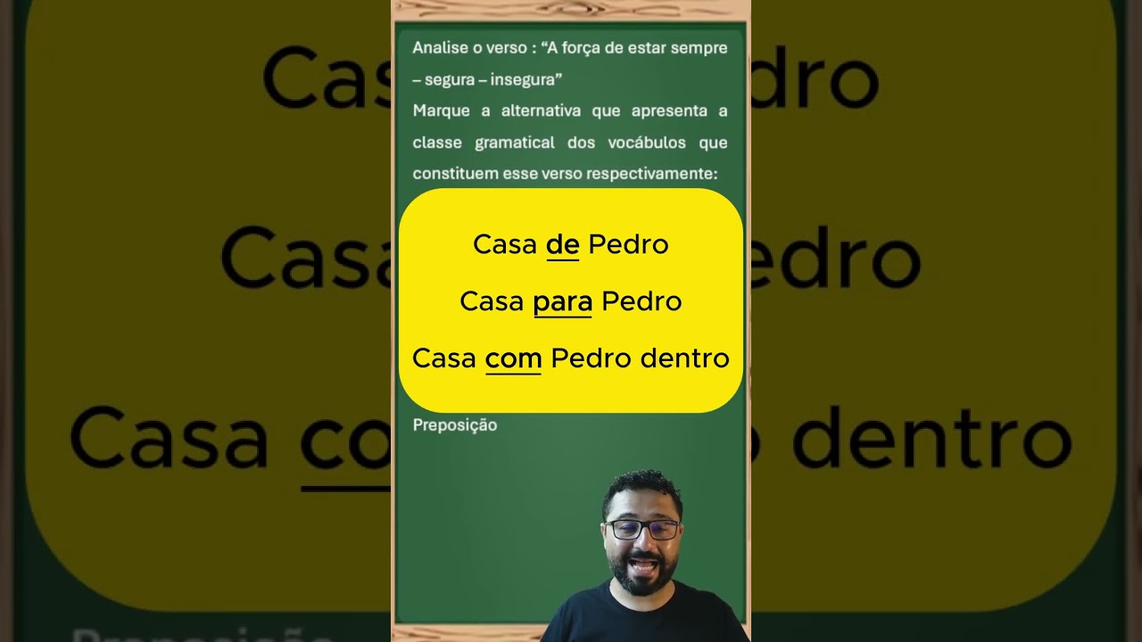 Resolvendo questões: classes de palavras 
