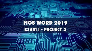 MOS WORD 2019/365 - EXAM 1 - PROJECT 5 - Tin học Minh Long