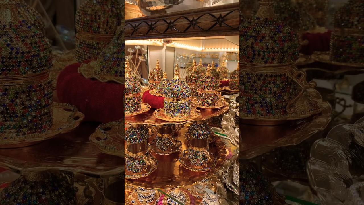 Turkish Tea Set Hand Crafted Golden Tea Set | Experiencing Tradition in the Heart of Turkey