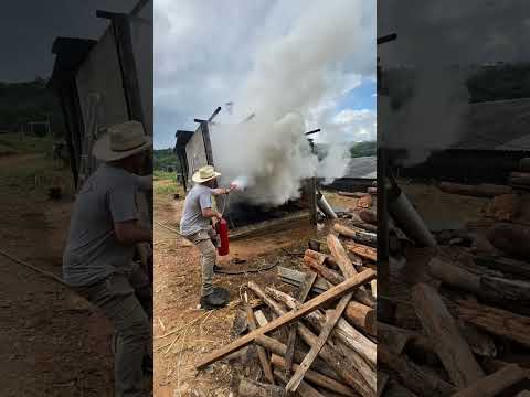 Firefighting in Brazil at a chicken farm #shorts #youtubeshorts #viral #trending #coolvideo