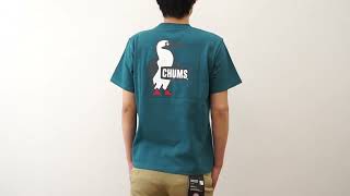 CHUMS チャムス ブービー ロゴ Tシャツ 半袖 ボートロゴ プリント キャンプ アウトドア 山登り 釣り アメカジ ボーダー ボックスロゴ バード ペンギン 黒 白 ネイビー CH01-1835