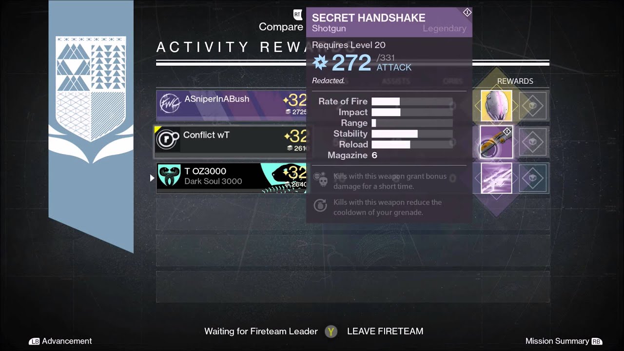 destiny weekly nightfall rewards x3