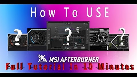 How To Use MSI Afterburner Full Tutorial + Screen Capture Settings For Best Quality Video Recording