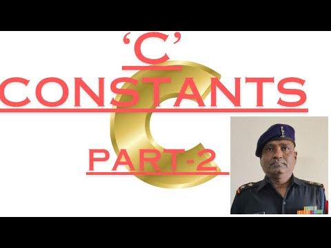 PART2:: CONSTANTS IN C LANGUAGE - YouTube