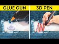 3D PEN VS GLUE GUN || Hot Glue and 3D Pen Lifehacks That Will Save Your Life Every Day