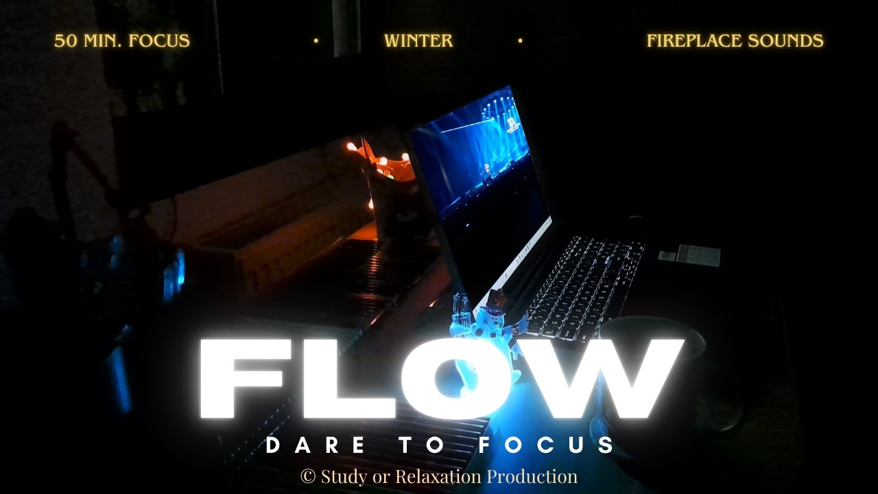 50-Minute Focus Timer | Study / Work / Read | Fireplace Sounds