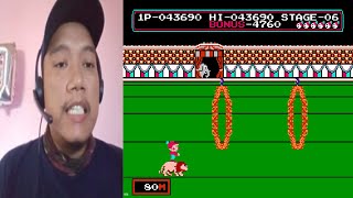 Singa Melompati Api Game Circus Charlie Game Nintendo Lucu Dan Seru
