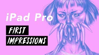 iPad Pro + Apple Pencil + Procreate App First Impressions with Drawing!