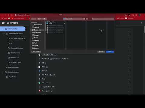 How to export or import Google bookmarks