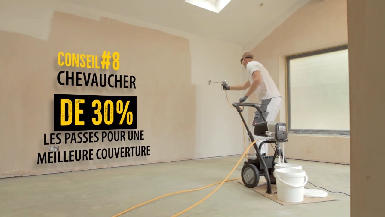 Pulvérisation airless - Trucs et astuces | Chevaucher de 30 % les passes | WAGNER