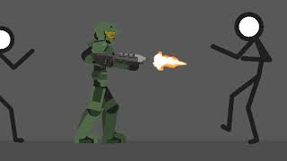 Master Chief Stickman Fight : Stick Nodes Testing