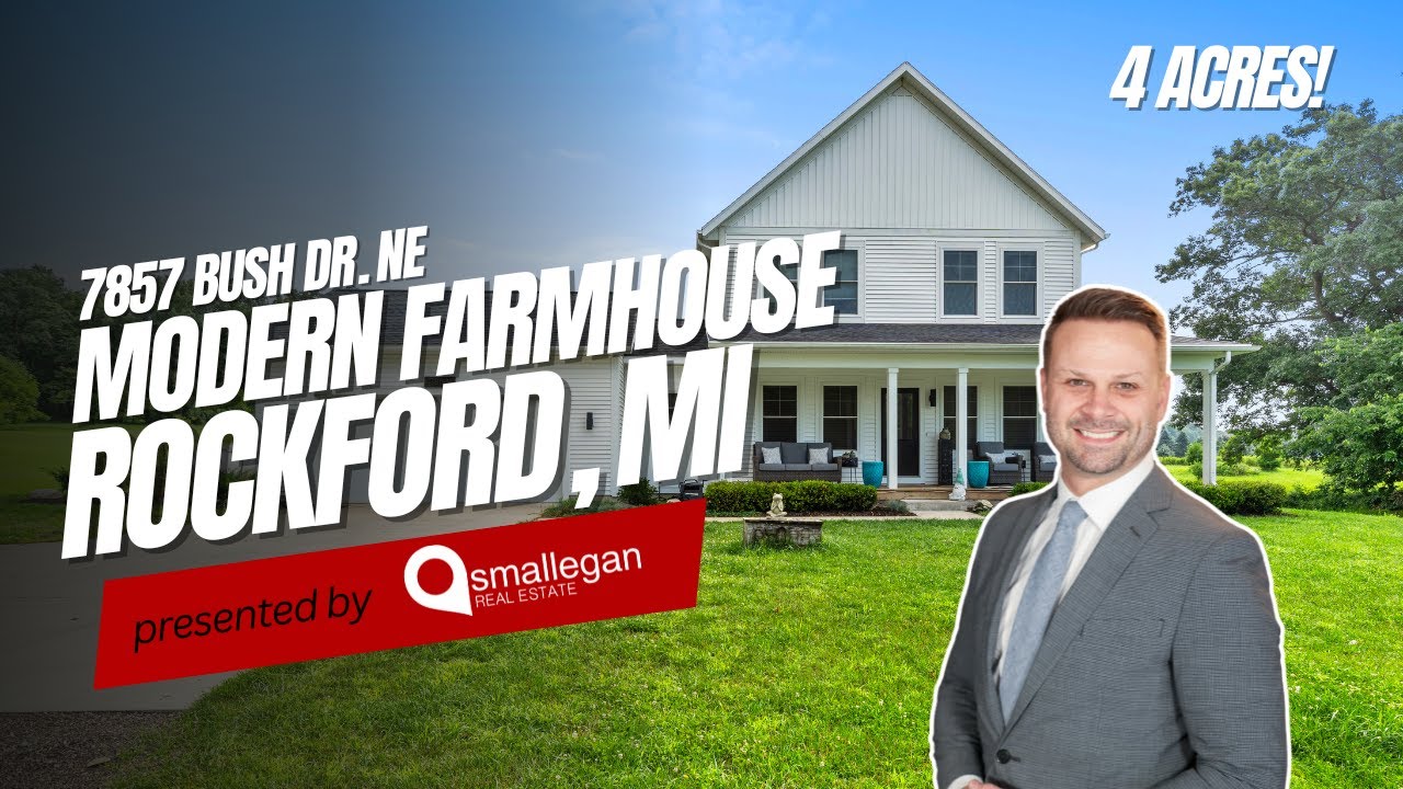 SOLD | Modern Farmhouse on 4 Acres in Rockford, MI | Smallegan Real Estate