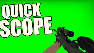 AWP Sniper Quick Scope Animation HD 1080p Green Screen - CS GO
