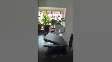 7-in-1 usb c hub & laptop stand for gaming & office #laptop #7in1usbc #fok