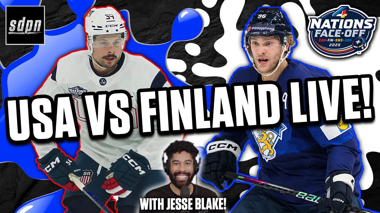 USA vs Finland 4 Nations Face-Off Game LIVE w/ Jesse Blake - YouTube