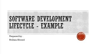 Structured programming - Software development lifecycle - Example