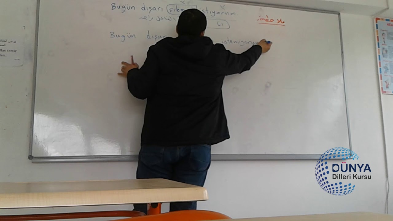 شرح درس قاعدة (isim-fiil ekleri ) في اللغة التركية. (الجزء الثاني).