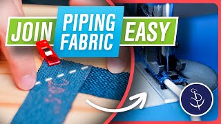 The BEST Way: How To Join Fabric Strips For Sewing Piping & Welting!